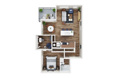 a view of the floor plan of the apartment